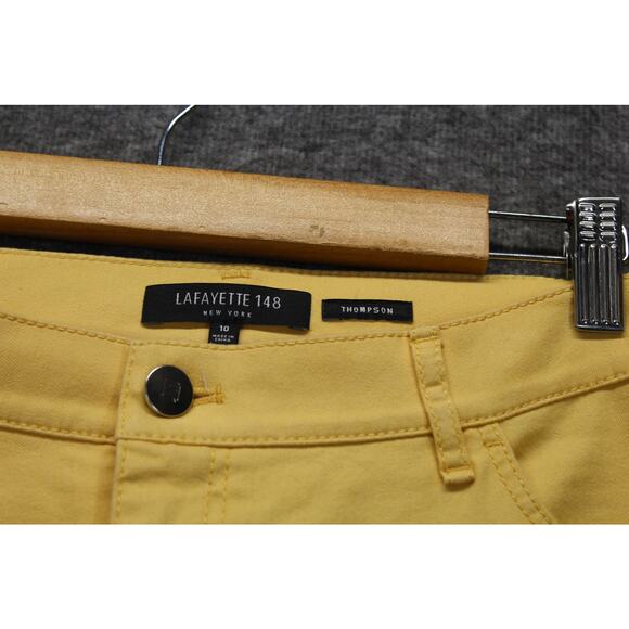 Lafayette 148 New York Womens Size 10 Thompson Yellow Straight Denim Jeans Pants - Picture 3 of 5